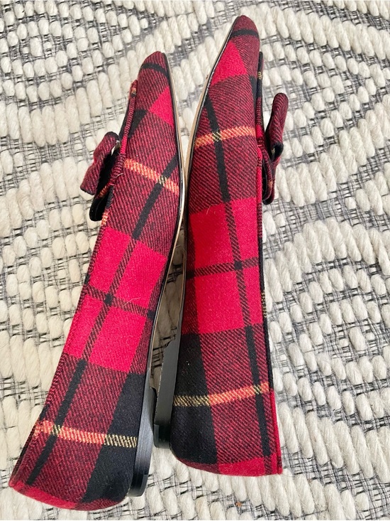 Ralph Lauren Women’s Shoes Ashtyn Plaid Wool Loafers Size 8B- EUC